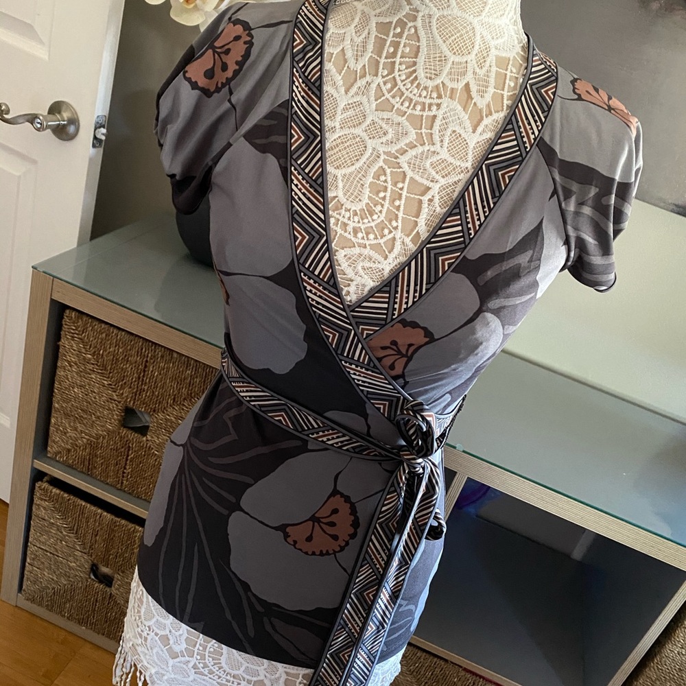 BCBGMAXAZRIA Jersey Wrap Top “Small” - Picture 2 of 14